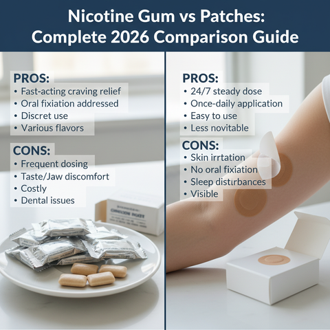 Nicotine Gum vs Patches: Complete 2026 Comparison Guide