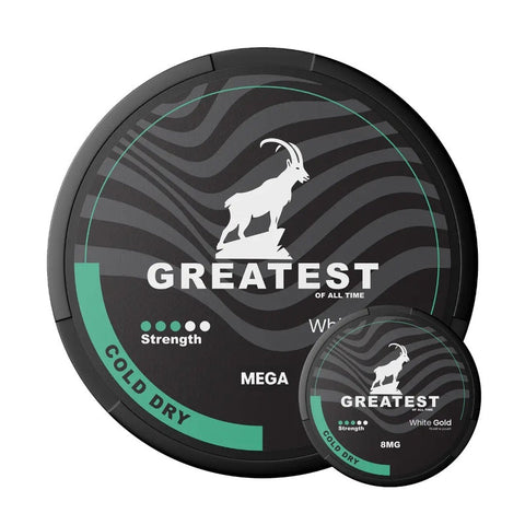 GREATEST Cold Dry Mega Can Light Nicotine Pouches - Slim Format