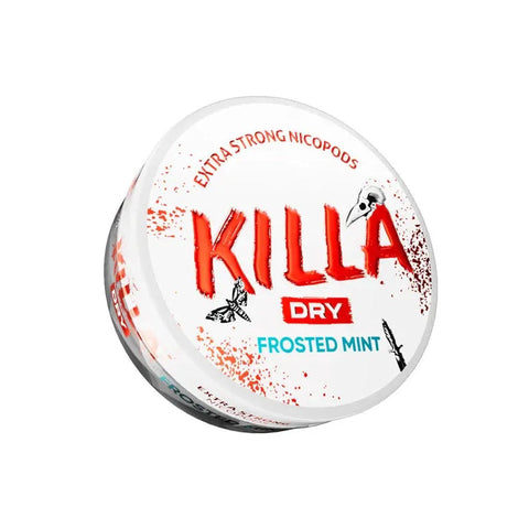 Killa Dry Frosted Mint Strong Nicotine Pouches - SLIM Format