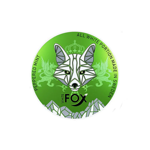 White Fox Peppered Mint Strong Nicotine Pouches - Slim Format