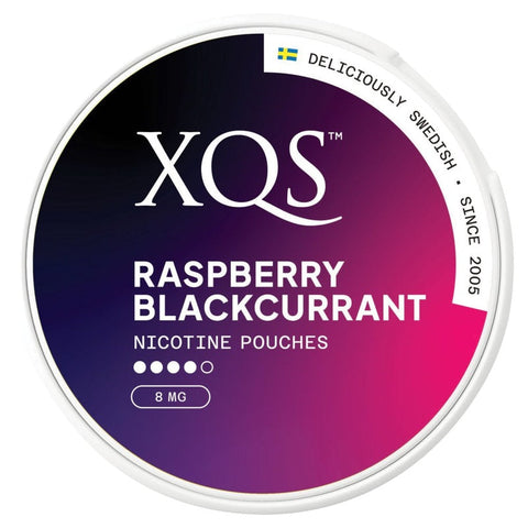 XQS Raspberry Blackcurrant Normal Nicotine Pouches - Slim Format