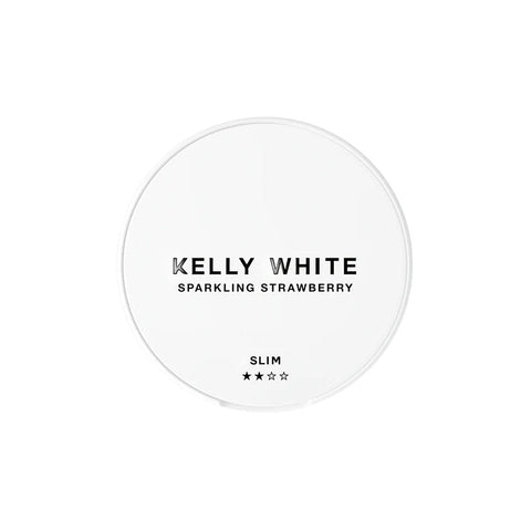 Kelly White Sparkling Strawberry Light Nicotine Pouches - SLIM Format