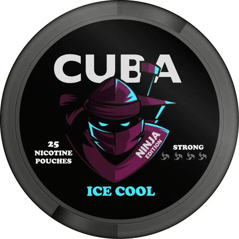 Cuba Ninja Ice Cool Extra Strong Nicotine Pouches - Slim Format