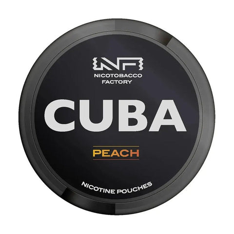 Cuba Black Peach Extra Strong Nicotine Pouches - Slim Format