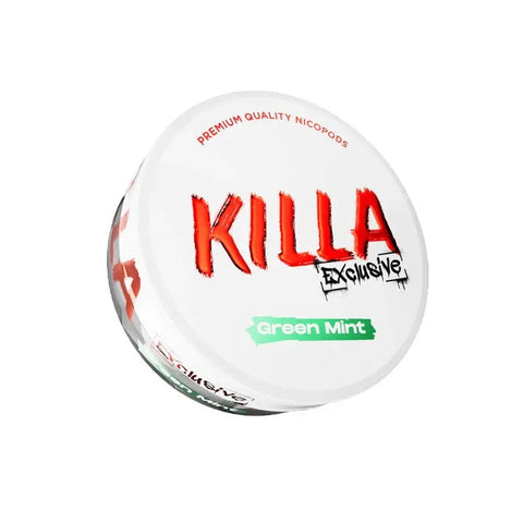 Killa Green Mint Strong Nicotine Pouches - SLIM Format