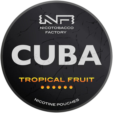 Cuba Black Tropical Fruit Extra Strong Nicotine Pouches - Slim Format