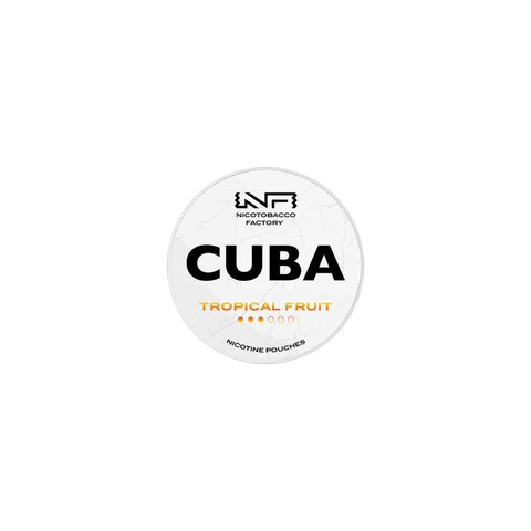 Cuba White Tropical Fruit Strong Nicotine Pouches - Slim Format