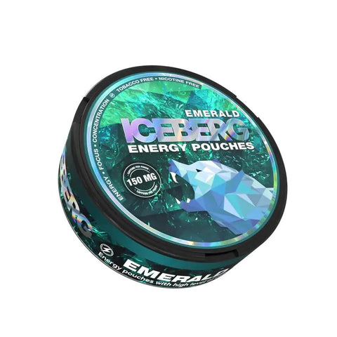 ICEBERG Energy - Emerald (150mg) - SLIM Caffeine Pouches | Buy Online UK