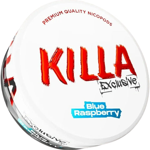 Killa Blue Raspberry Strong Nicotine Pouches - SLIM Format