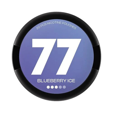 77 Blueberry Ice Strong Nicotine Pouches - Slim Format