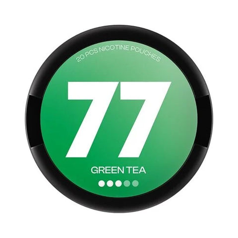 77 Green Tea Strong Nicotine Pouches - Slim Format