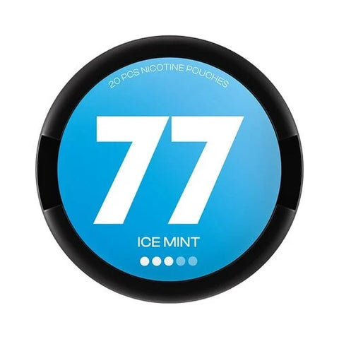 77 Ice Mint Strong Nicotine Pouches - Slim Format