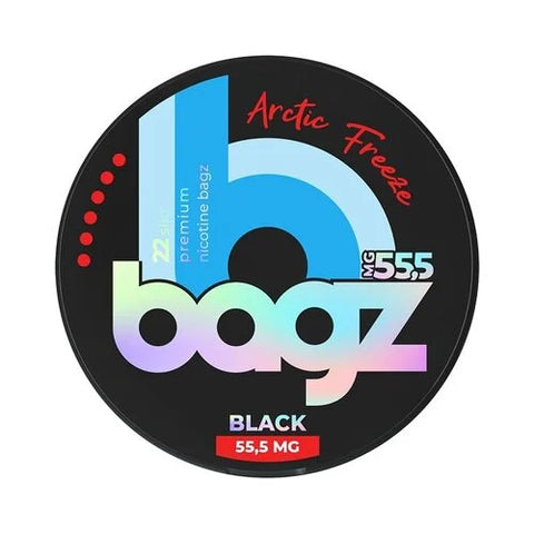 BAGZ Arctic Freeze Black Extra Strong Nicotine Pouches - Slim Format