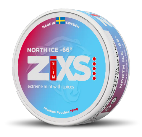 Z!XS - North Ice -66° (11.2mg) - Strong SLIM Nicotine Pouches | Buy Online UK