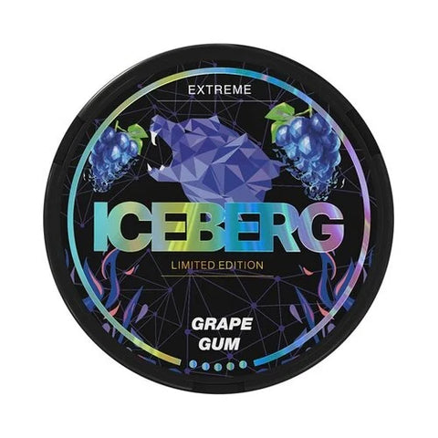 ICEBERG - Grape Gum (35mg) - Extra Strong SLIM Nicotine Pouches | Buy Online UK