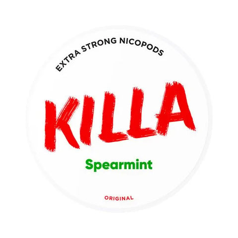 Killa Spearmint Strong Nicotine Pouches - SLIM Format